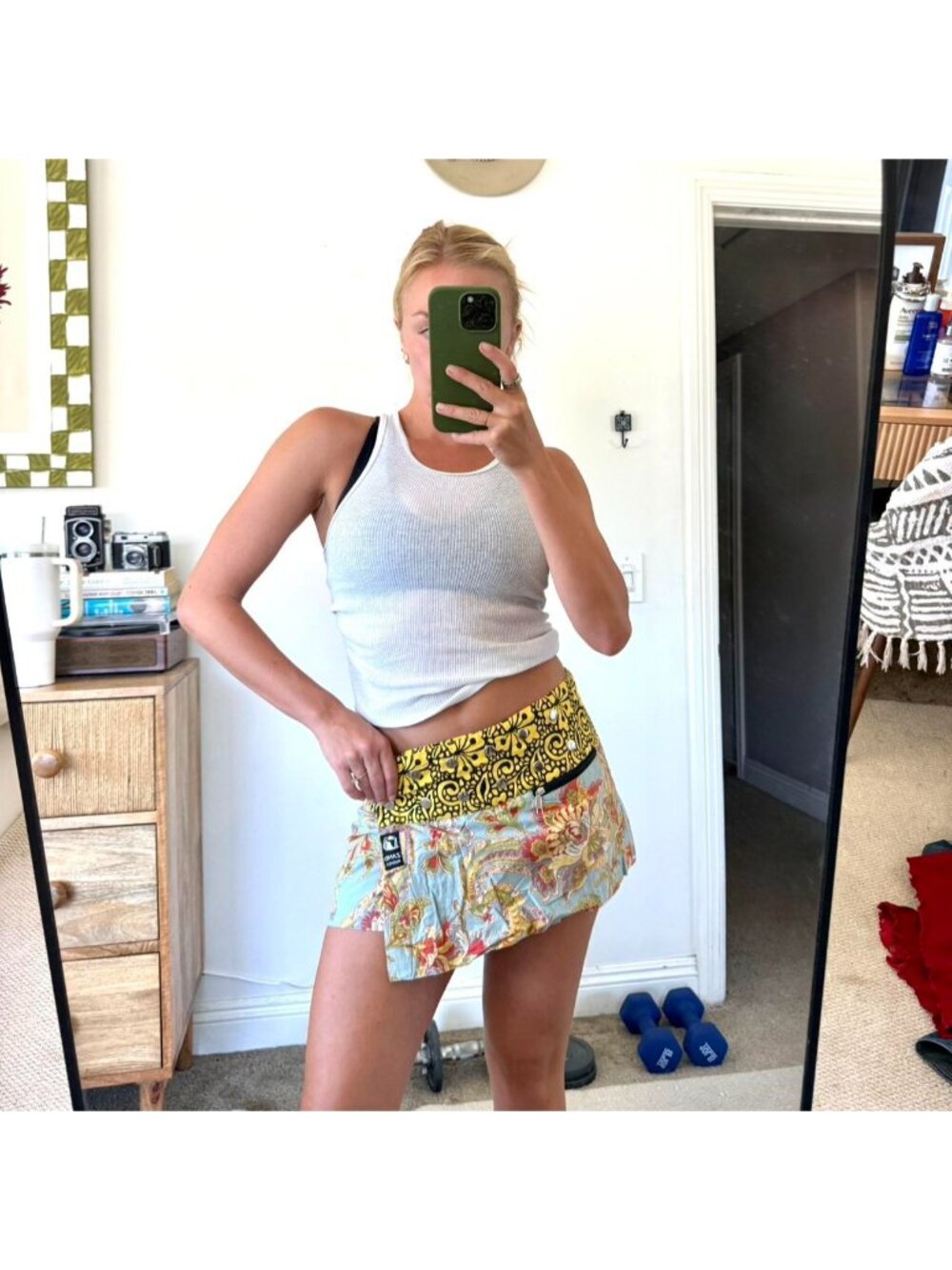 ZAND AMSTERDAM YELLOW Y2K ADJUSTABLE MINI SKIRT